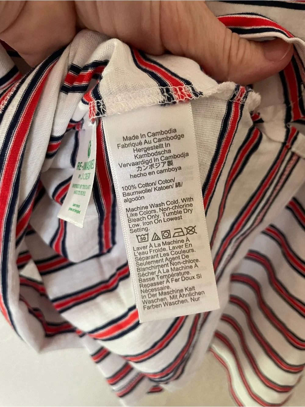 J. Crew Striped vintage slub cotton tank top Size 3X Plus NWT